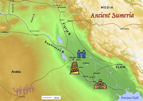 Map Of Ancient Mesopotamia Syrian Desert