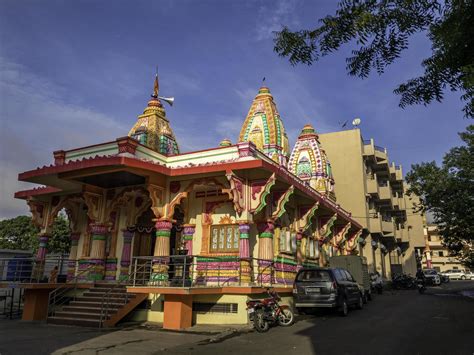 Pune, India, Jun 02, 2021 - Colorful temple at a temple complex 2687935 ...