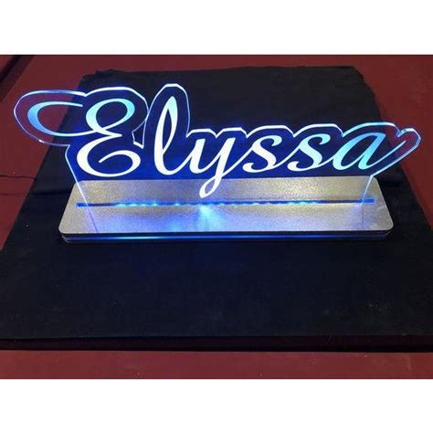 Custom Cut Name Sign Edge Lit LED Acrylic Sign – CCHobbyFun