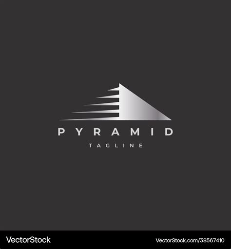 Pyramid logo design Royalty Free Vector Image - VectorStock