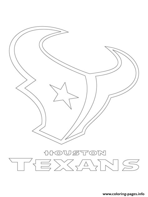 Houston Texans Logo Football Sport Coloring page Printable