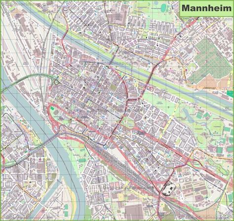 Large detailed map of Mannheim - Ontheworldmap.com