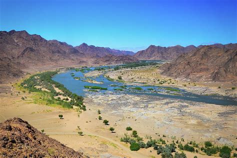 Orange River - Namibia Painting by Mary-Lou Mitchell - Fine Art America