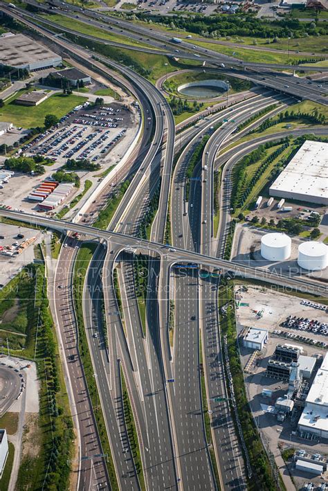 Aerial Photo | Highway 401 Interchange in Toronto, Ontario