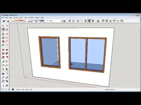 Sketchup How To Make Windows - YouTube