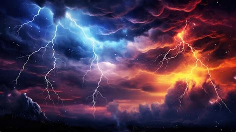 Premium AI Image | A storm cloud with lightning in the sky