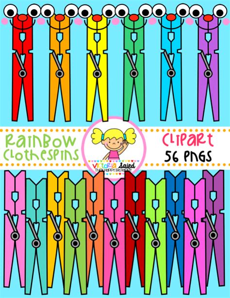 Clothespins Clipart for Teachers | Clip art, Clothes pins, Toddler crafts