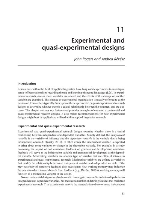 Quasi Experimental Design Psychology Definition