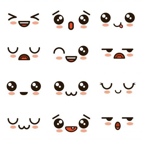 Cute Faces Kawaii Emoji Cartoon | Cute kawaii drawings, Kawaii doodles, Cute cartoon faces