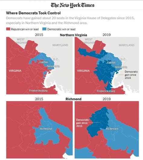 Maps of Virginia House of Delegates 1993 and 2019 – The Bull Elephant