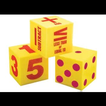 Regular Foam Dice Set of 6 - 12.7 cm