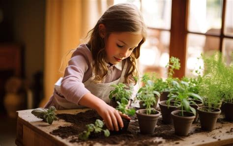 Premium Photo | Herbs and Plants Kids Garden