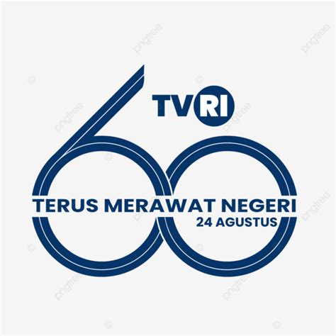 Logo Resmi 60 Tahun Tvri Televisi Rakyat Indonesia Png Vektor Latar Belakang Transparan, Logo ...