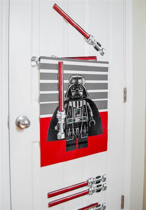 Star Wars DIY Birthday Party Game: Pin The Lightsaber On Darth Vader - Merriment Design