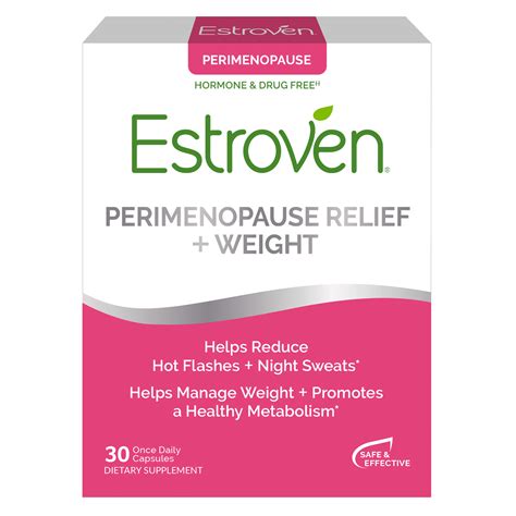 Estroven Perimenopause Relief + Weight, Dietary Supplement, 30 Capsules - Walmart.com