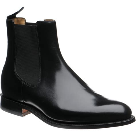 Barker shoes | Barker Professional | Bedale Chelsea boots in Black Polished at Herring Shoes