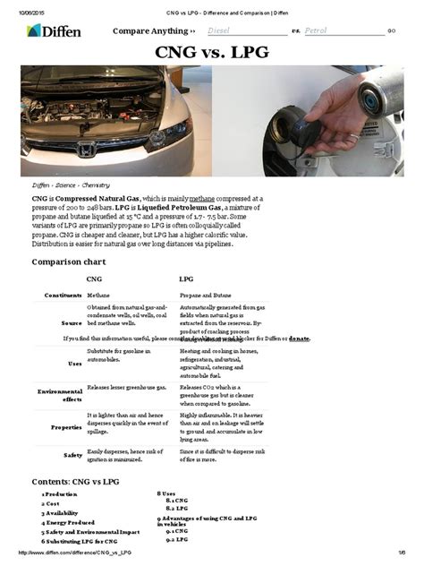 CNG vs LPG - Difference and Comparison _ Diffen.pdf | Liquefied ...