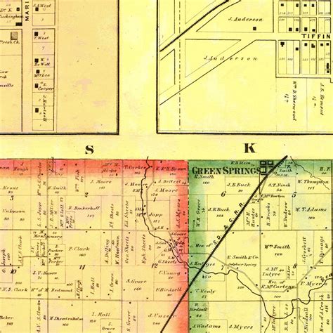 Vintage Map of Seneca County, Ohio 1864 by Ted's Vintage Art