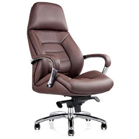 Gates Genuine Leather Aluminum Base High Back Executive Chair | Zuri ...