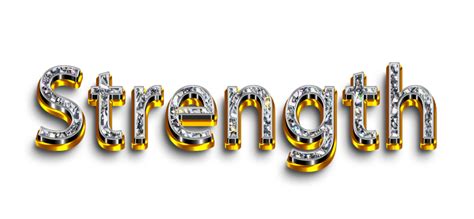 Strength png image, Word Strength png, Strength gold diamond text ...