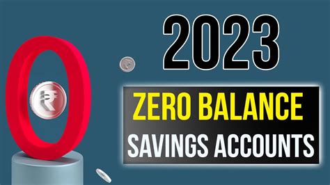 Best Zero Balance Accounts 2023 - YouTube