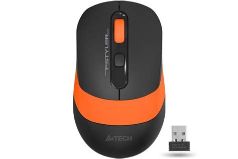 Mouse wireless Gaming optic A4Tech Fstyler Negru/Orange, FG10 Orange