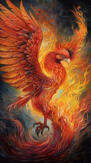 Premium AI Image | The phoenix is a symbol of the fire.