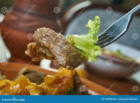 Spanish goat meat hotpot stock photo. Image of dish - 195908130