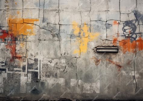 Premium AI Image | Concrete wall with graffiti texture