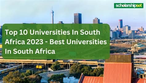 Top 10 Universities In South Africa 2024 - Best Universities In South ...