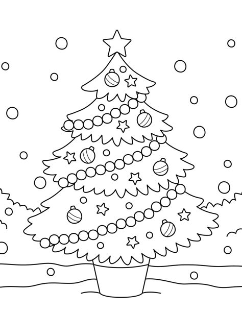 53 Joyful Christmas Tree Coloring Pages - Our Mindful Life