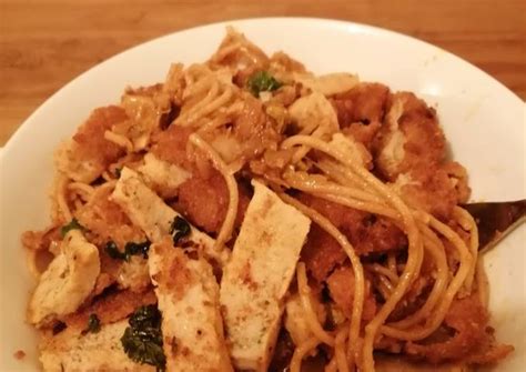 Garlic chicken spaghetti Recipe by James - Cookpad