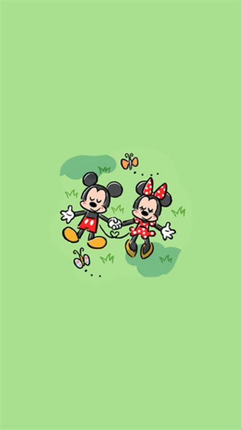 Mickey and Minnie Mouse cute wallpaper in 2023 | Mickey mouse pictures, Pink wallpaper cartoon ...