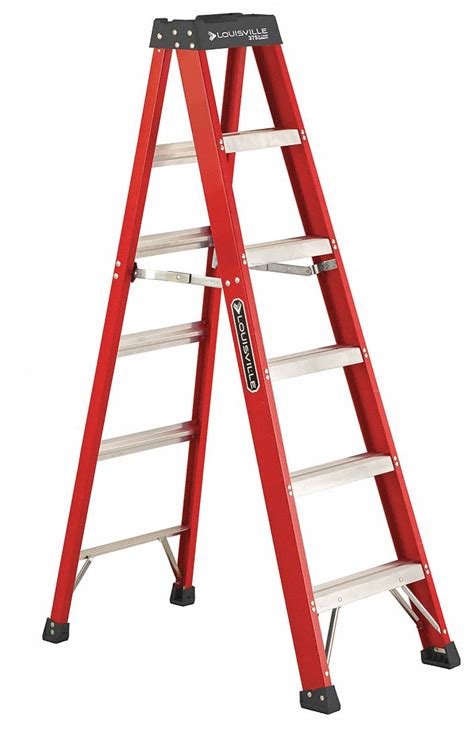 LOUISVILLE, 6 ft Ladder Ht, 5 Steps, Stepladder - 55NN70|L-3416-06 - Grainger