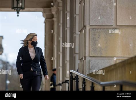 Deputy First Minister Michelle O'Neill during a press conference outside Parliament Buildings at ...