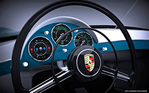 Porsche 356 Speedster interior by AndrewSRT on DeviantArt