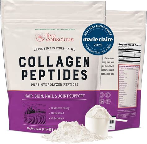 Collagen Peptides – Hair, Skin, Nail, and Joint Support – Type I & III Collagen – All-Natural ...