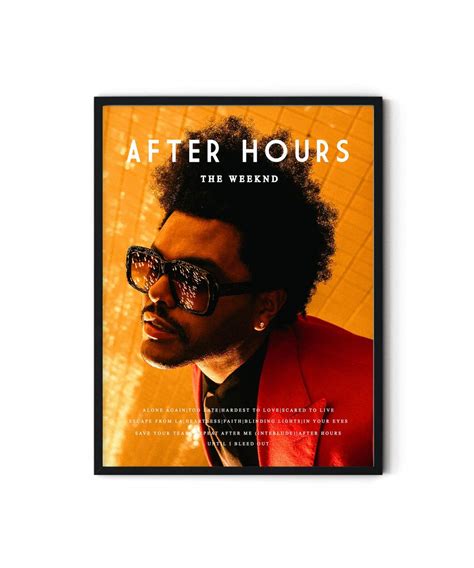 The Weeknd-After Hours Poster - Duwart - Müzik Albüm Kapağı Posteri