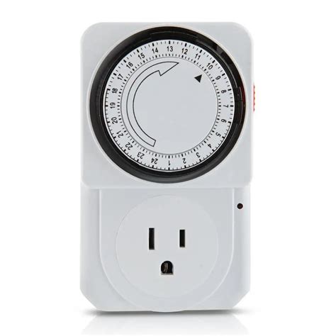 24 Hour Programmable Mechanical Mains Plug in Timer Time Switch 3 Pin ...