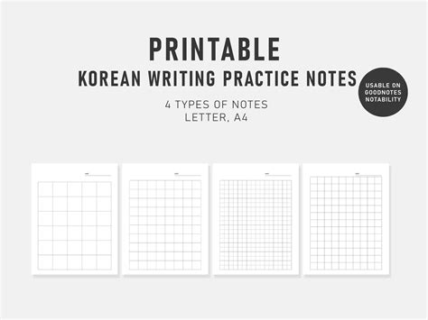 Korean Alphabet Writing Practice Sheet Learning Korean - Etsy Finland