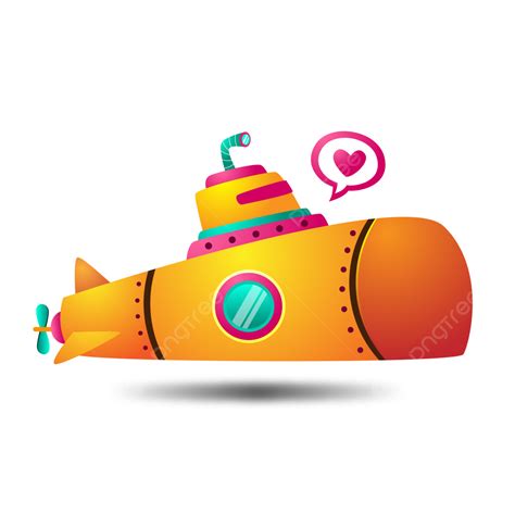 3d Submarine Cartoon Illustration, Submarine, 3d, Cartoon PNG and Vector with Transparent ...