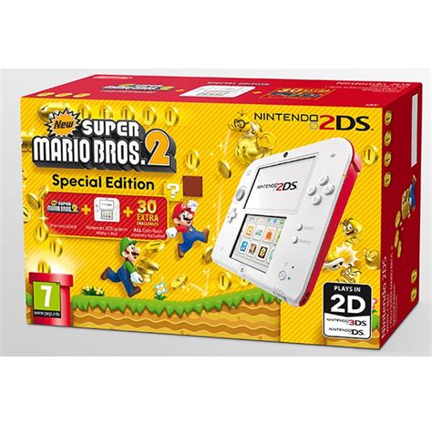 Nintendo 2DS - White & Red (New Super Mario Bros 2 Bundle) | Günstig