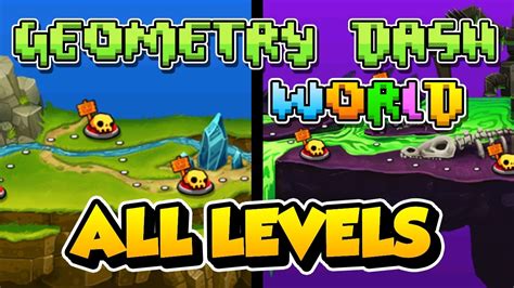 Geometry Dash World - ALL LEVELS 100% - YouTube