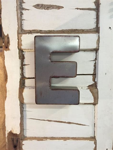 Galvanized Metal Letter E Wall Decor Alphabet Letter | Etsy | Metal letters, Galvanized metal ...