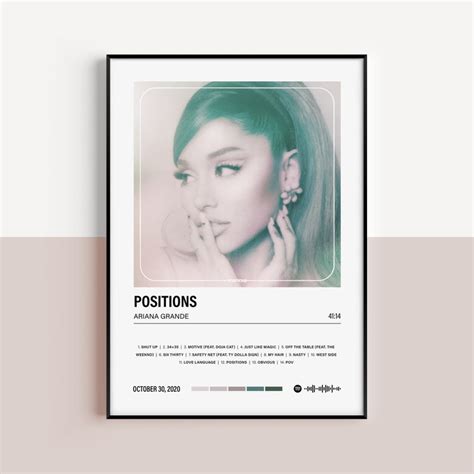 Ariana Grande Positions Positions Tracklist Ariana Grande Album Album Cover Music Digital Print ...