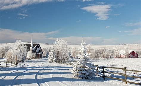 Country Church In Winter by Imaginegolf