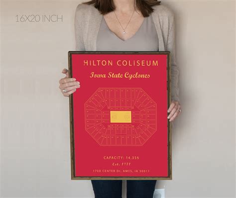 Hilton Coliseum Seating Chart Iowa State Cyclones Hilton | Etsy