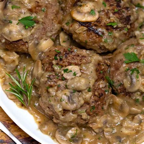 Hamburger Steak with Mushroom Gravy - Sweet and Savory Meals