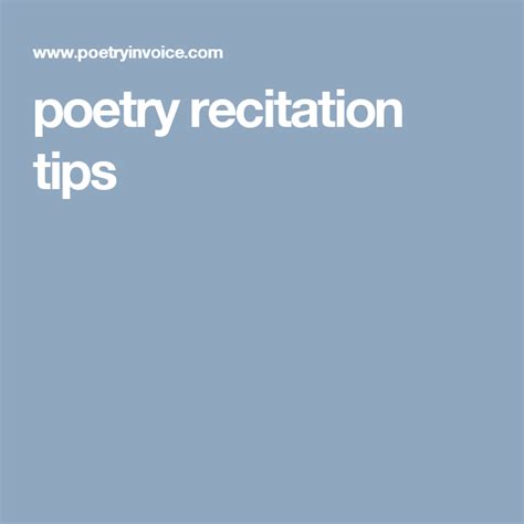 poetry recitation tips | How to memorize things, Poem recitation, Tips