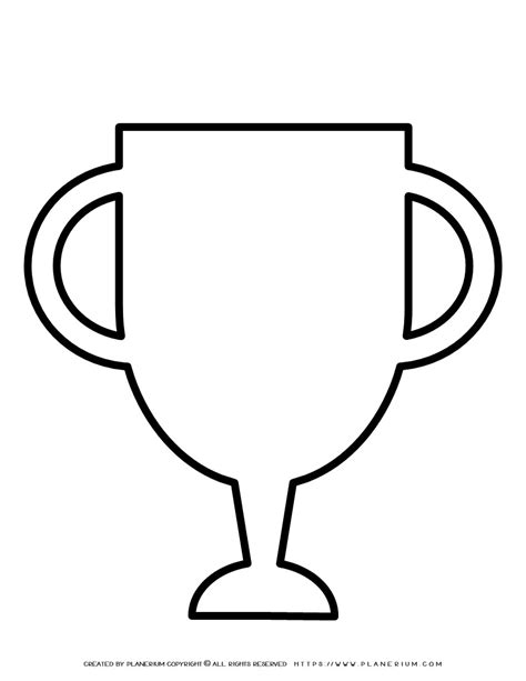 Printable Trophy Outline Template - Fun and Educational Activity for Kids